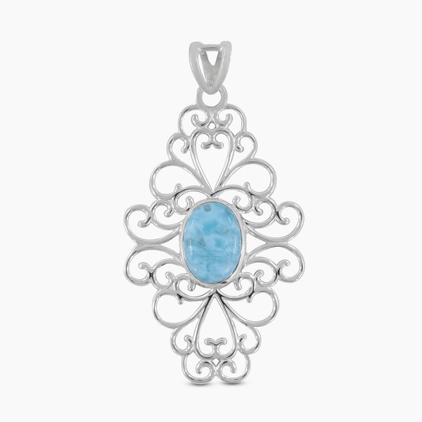 925 Sterling Silver Larimar Pendants
