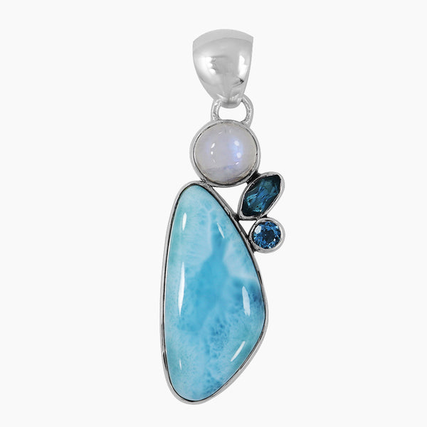 Larimar Silver Pendants