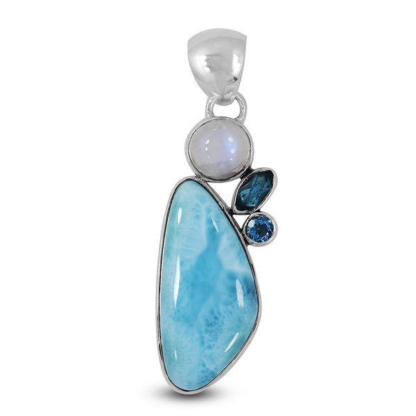 Larimar Silver Pendants