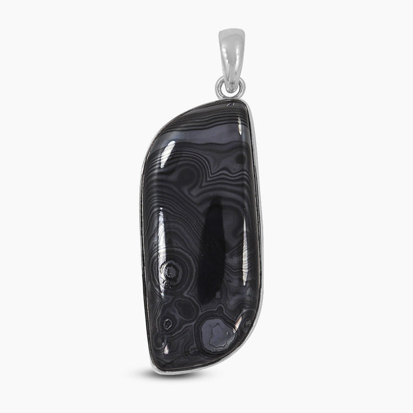 Psilomelane Gemstone Silver Pendants