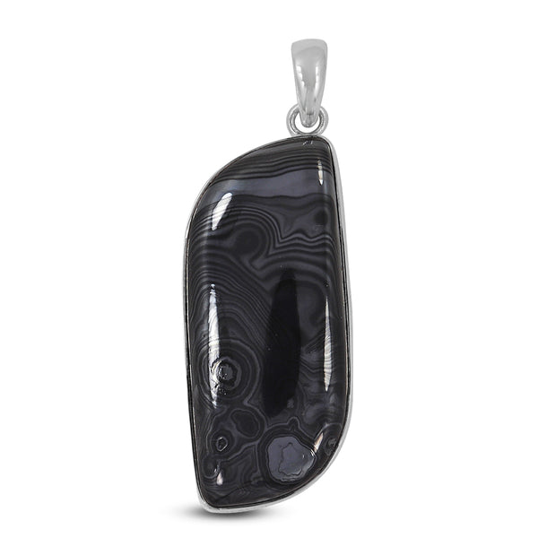 Psilomelane Gemstone Silver Pendants