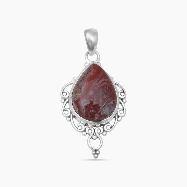 925 Silver Crazy Lace Agate Pendants