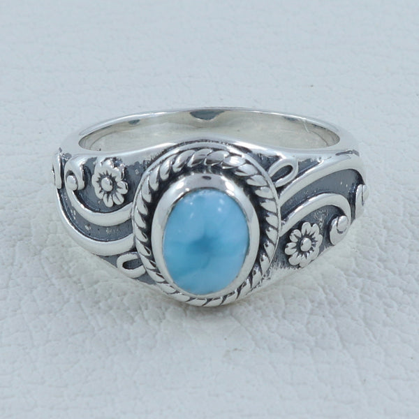 Larimar Silver Ring