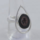 Coconut Geode Silver Rings