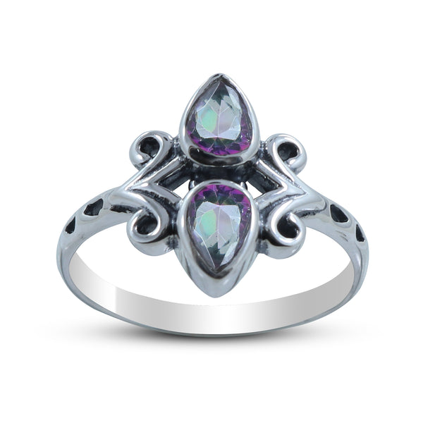 Garnet Silver Rings