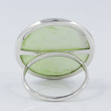 Lemon Chrysoprase Silver Rings