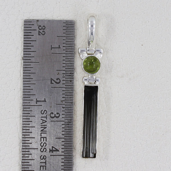 925 Silver Green Tourmaline Pendants
