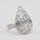 925 Sterling Silver Uncut Diamond Rings
