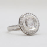 Raw Uncut Diamond Silver Rings