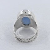 925 Sterling Silver Blue Opal Ring