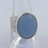 925 Sterling Silver Blue Opal Ring