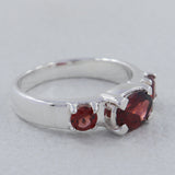 925 Sterling Silver Garnet Ring