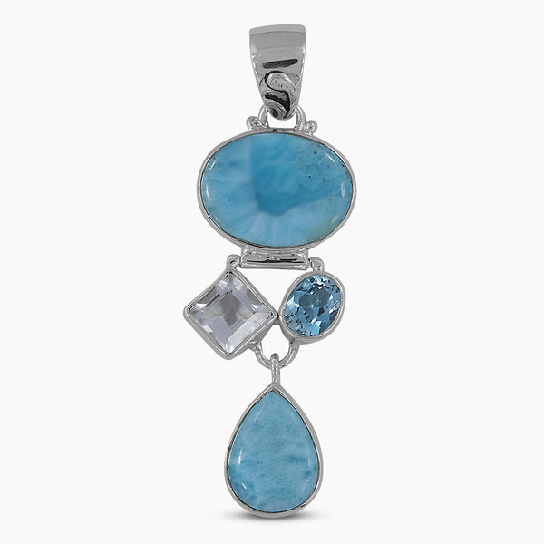 925 Sterling Silver Larimar Pendants