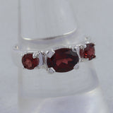 925 Sterling Silver Garnet Ring
