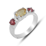 925 Sterling Silver Garnet Ring
