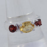 925 Sterling Silver Garnet Ring