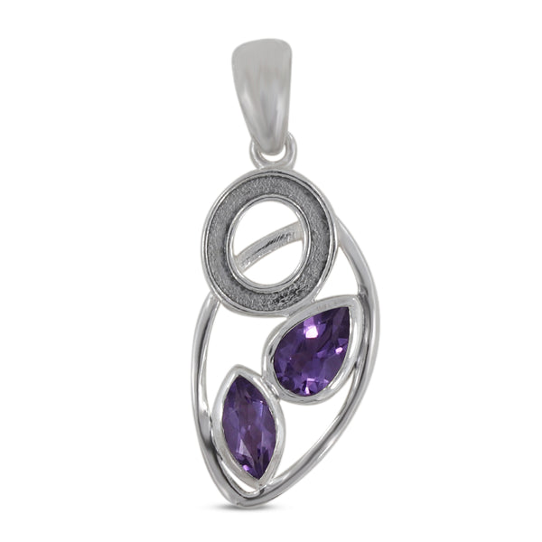 925 Sterling Silver Amethyst Pendant