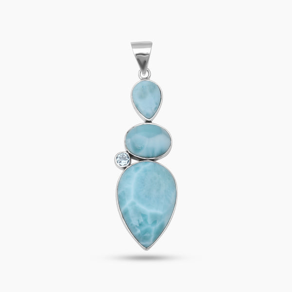 925 Sterling Silver Larimar Pendants