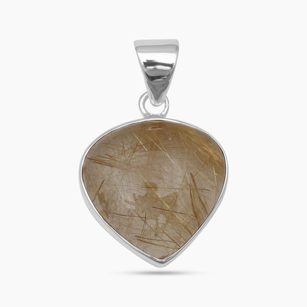 Rutilated Quartz Silver Pendants