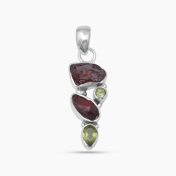 925 Sterling Silver Garnet Pendants