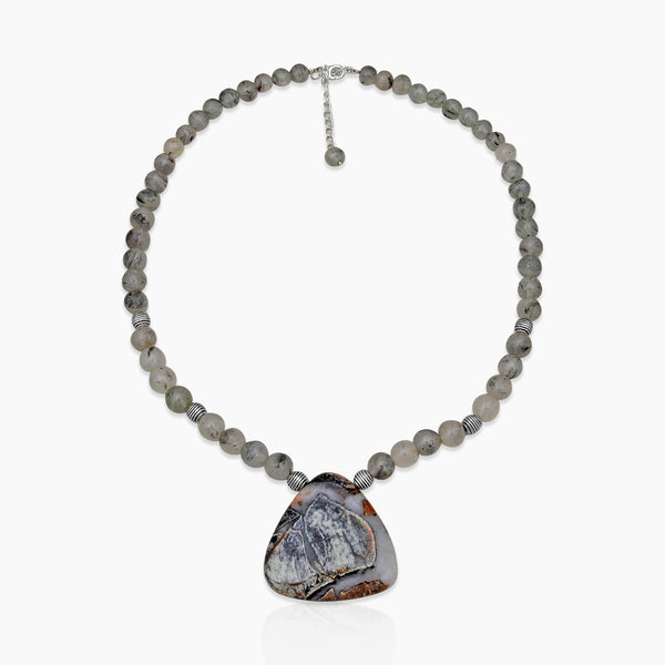 Green Amethyst & Tourmalated Quartz Beads Nacklaces