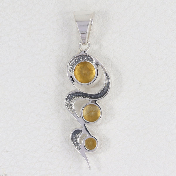 925 Sterling Silver Citrine Pendants