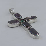 Fresh Water Pearl Cross Silver Pendants
