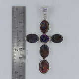 Natural Dark Gray Water Pearl Silver Pendants