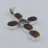 Natural Dark Gray Water Pearl Silver Pendants