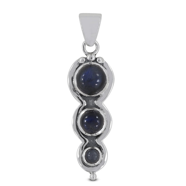 925 Sterling Silver Spectrolite Pendant