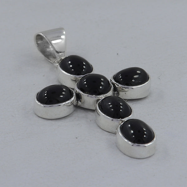925 Sterling Silver Black Star Pendants