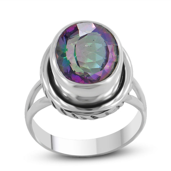 925 Silver Mystic Quartz Rings
