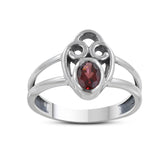 925 Sterling Silver Garnet Ring