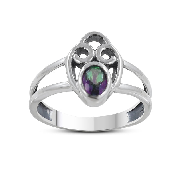 925 Sterling Silver Garnet Ring
