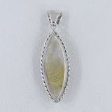 Golden Rutilated Quartz Silver Pendant