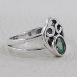 925 Sterling Silver Garnet Ring