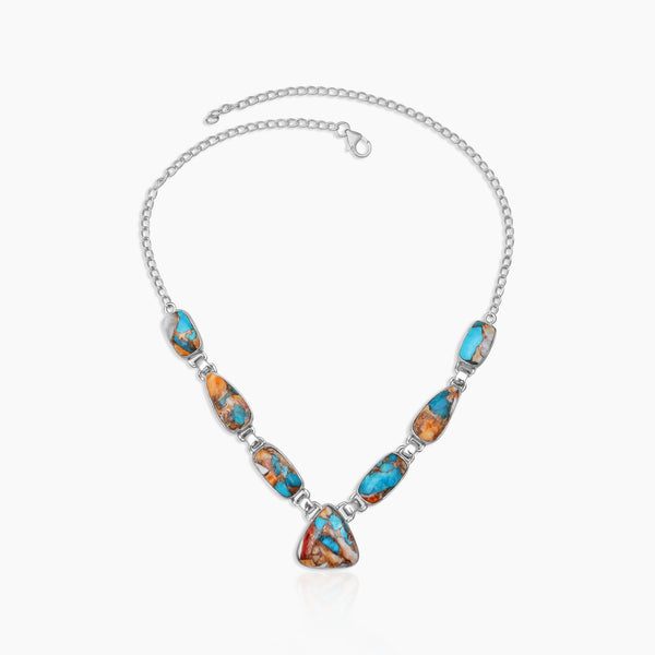 925 Silver Turquoise Spiny Oyster Necklaces