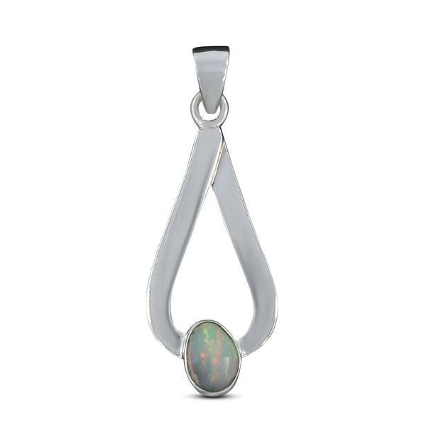 925 Sterling Silver Ethiopian Opal Pendant