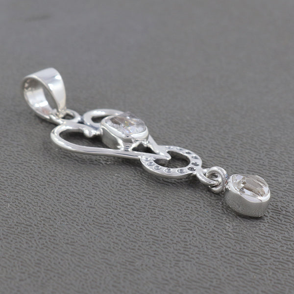925 Silver Herkimer Quartz Pendants