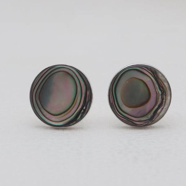 Abalone Shell Silver Cufflinks For Men