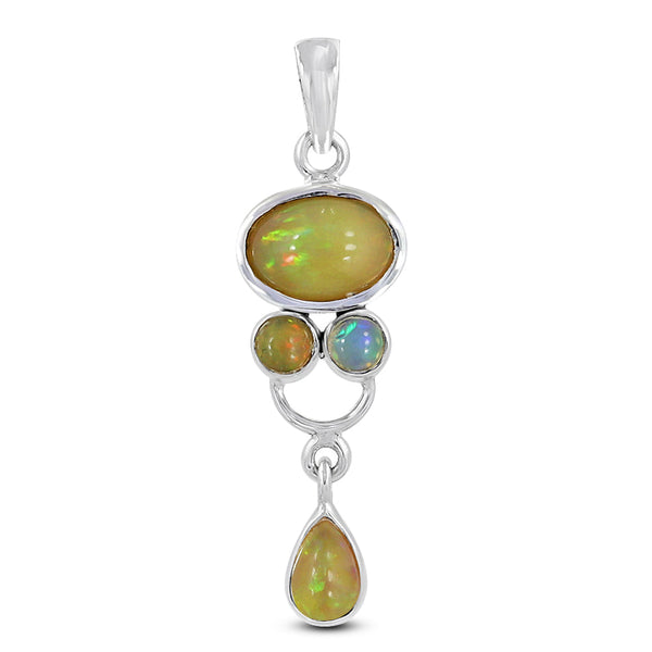925 Sterling Silver Ethiopian Opal Pendants