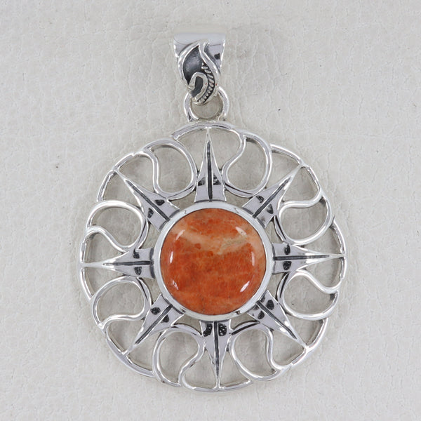 Sponge Coral Silver Pendant