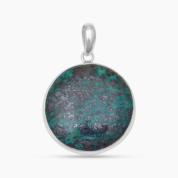 Chrysocolla Gemstone Silver Pendants