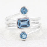 Genuine Iolite Silver Rings