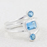 Genuine Iolite Silver Rings