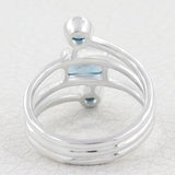 Genuine Iolite Silver Rings