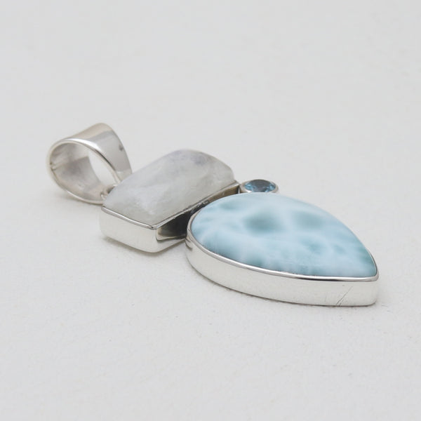 Rainbow Moonstone Silver Pendants