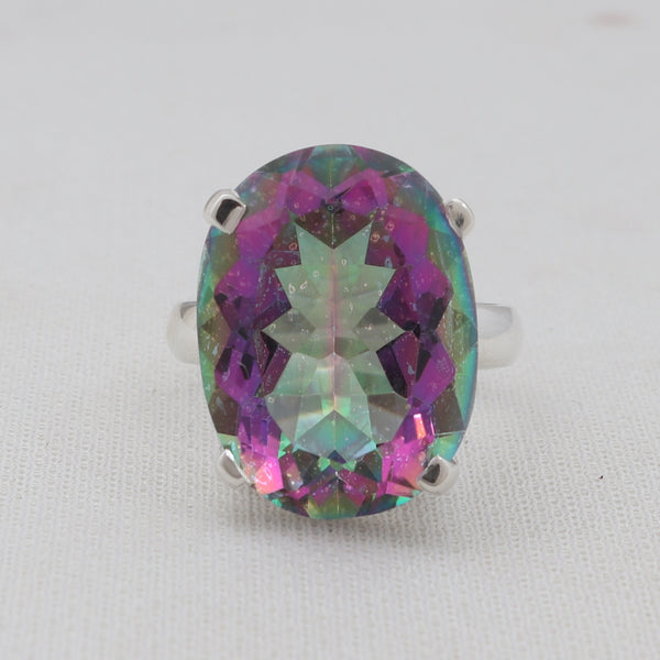 925 Sterling Silver Mystic Quartz Ring