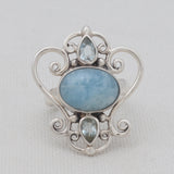 925 Sterling Silver Aquamarine Rings