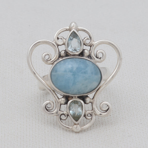 925 Sterling Silver Aquamarine Rings